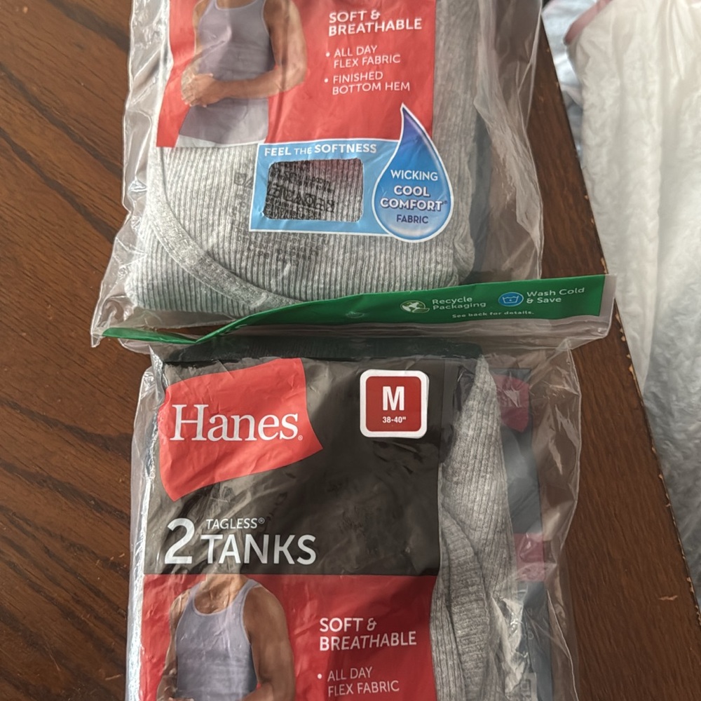 Hanes Gray Undershirts Soft Essentials